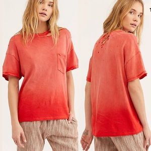 Free People Lucky Distressed Tee NWT